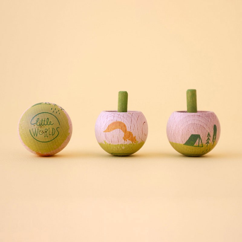 Barcelona wooden spinning top